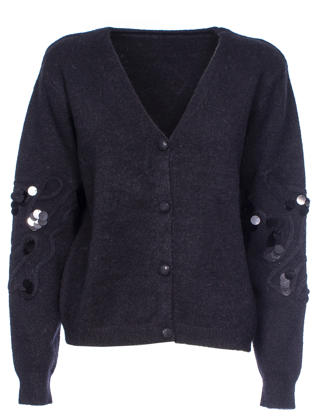 CARDIGAN DETTAGLIO MAXI PAILLETTES,2 TG,52%PC 28%PA 20%EA,MADE IN PRC   